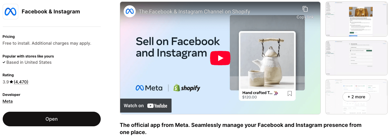 Facebook and Instagram - Shopify App Facebook and Instagram - Shopify App - Shopify App Store Preview