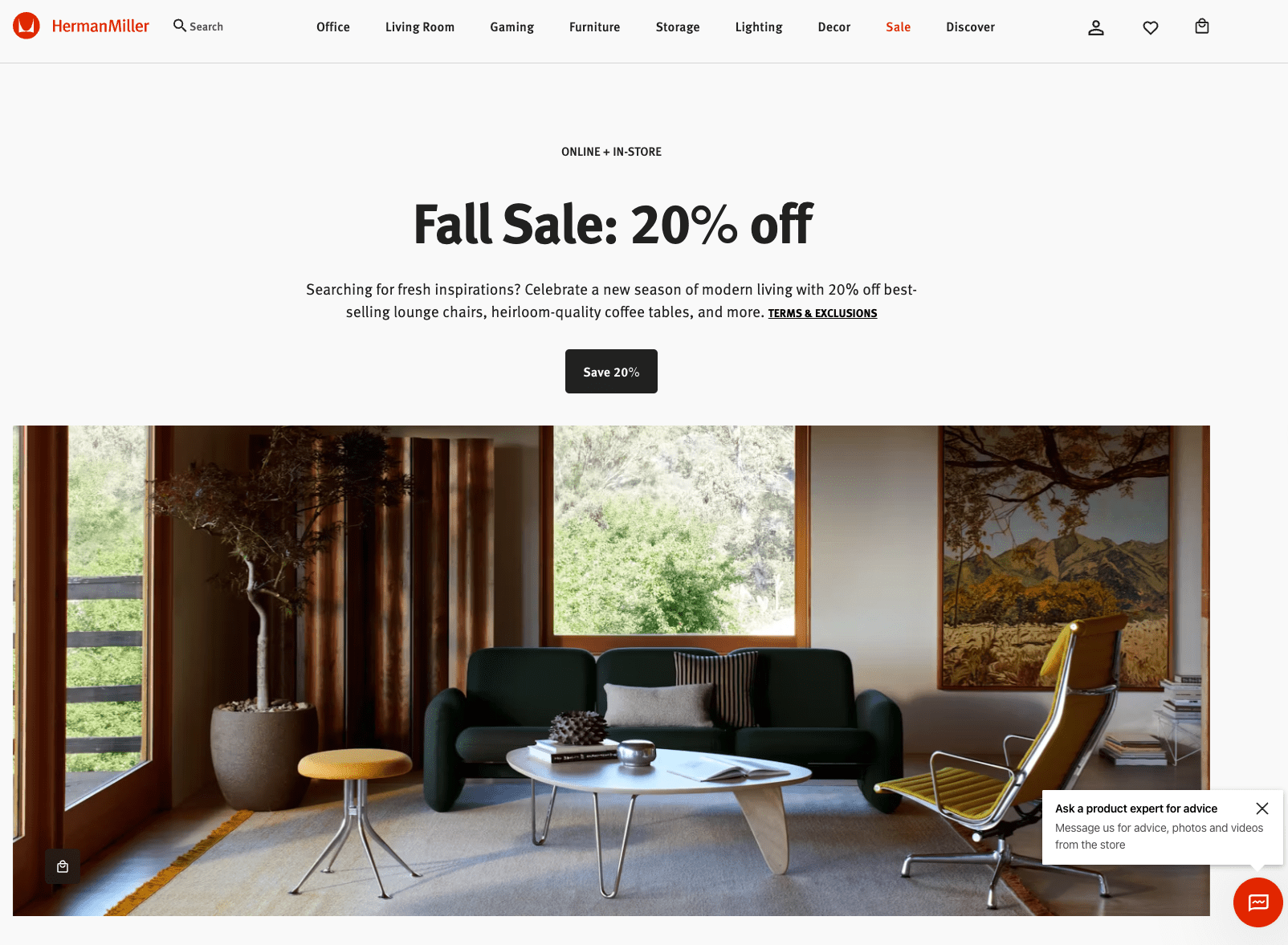 Herman Miller Homepage Herman Miller Homepage - Screenshot