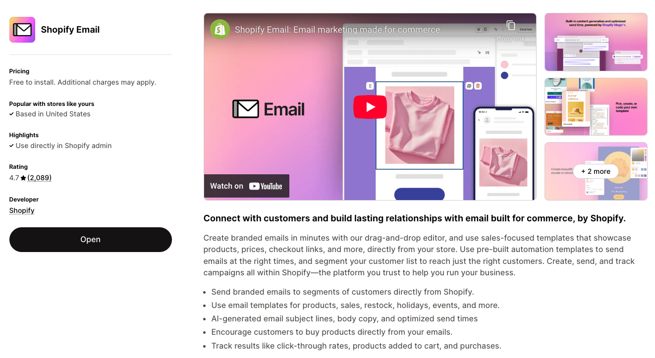 Shopify Email App Shopify Email App - Shopify App Store