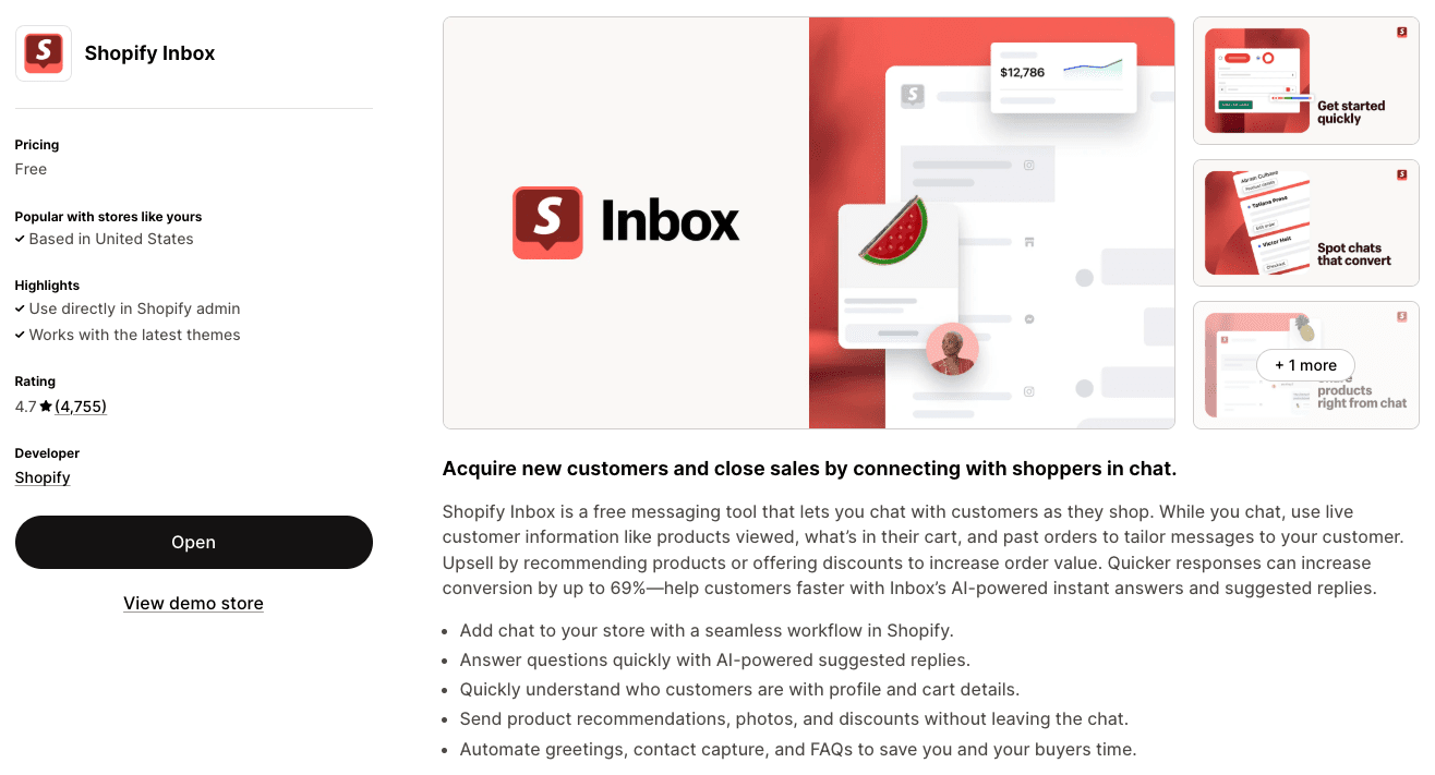 Shopify Inbox App Shopify Inbox App - App Store Preview